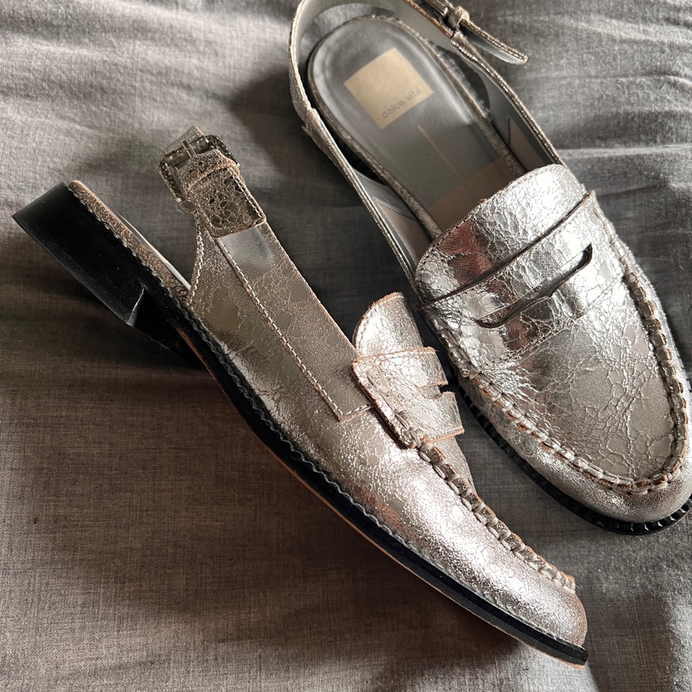 Dolce Vita  Silver Loafers
